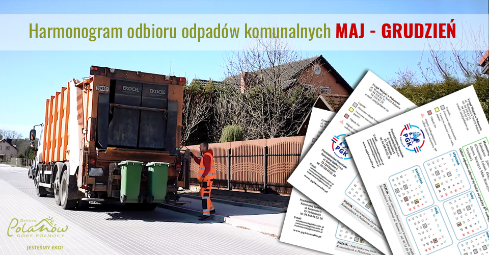 Harmonogram wywozu odpadów i nowa umowa Gminy Polanów z PGK
